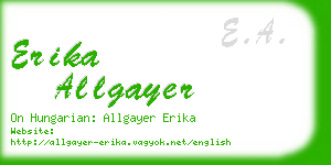 erika allgayer business card